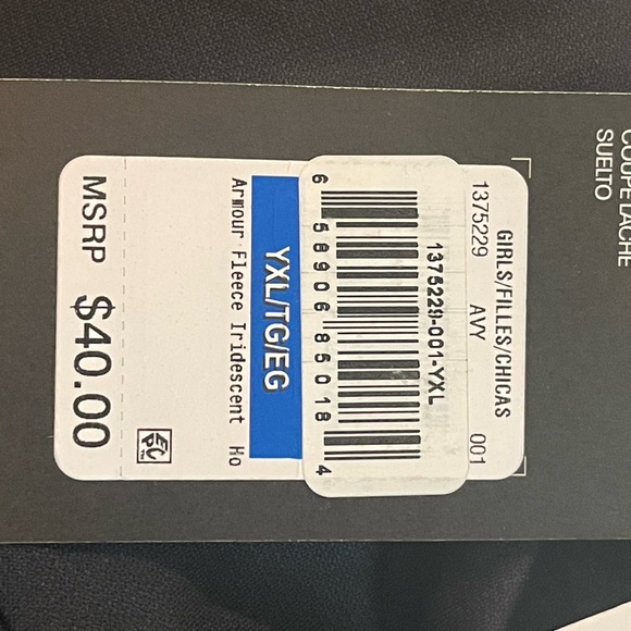 Under Armour Black Fleece Hoodie with Iridescent Logo - Picture 4 of 4